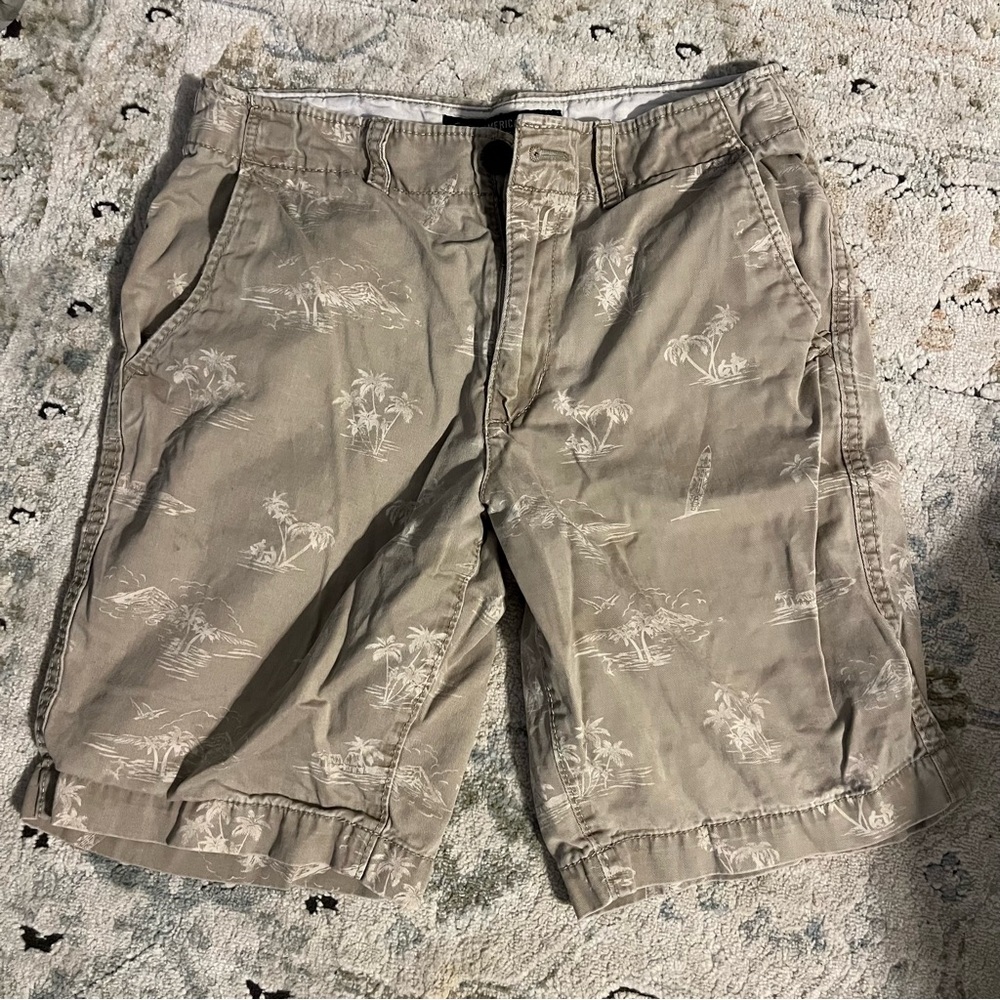 American Eagle Outfitters Palm Print Cargo Shorts